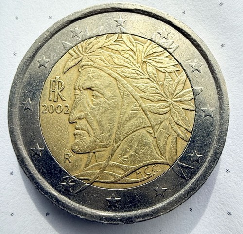 Rare italy euro 2002 dante - 2,